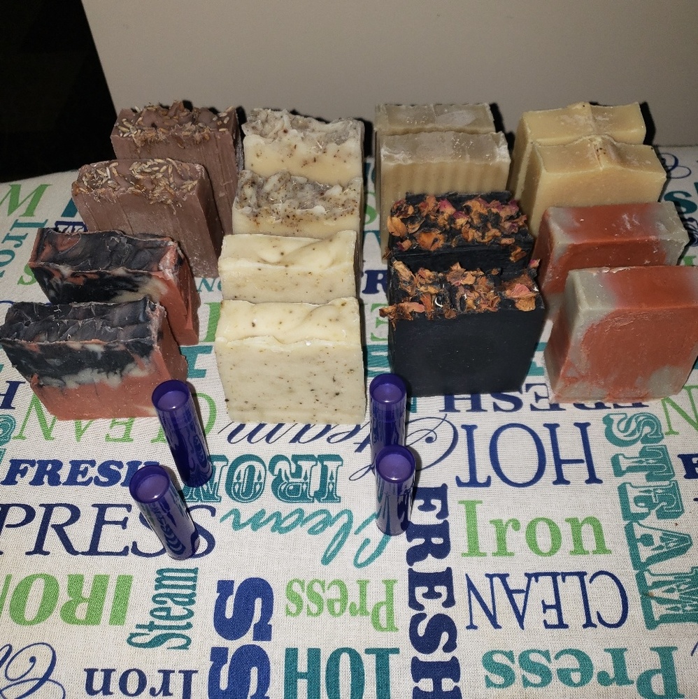 Natural soaps and chapstick